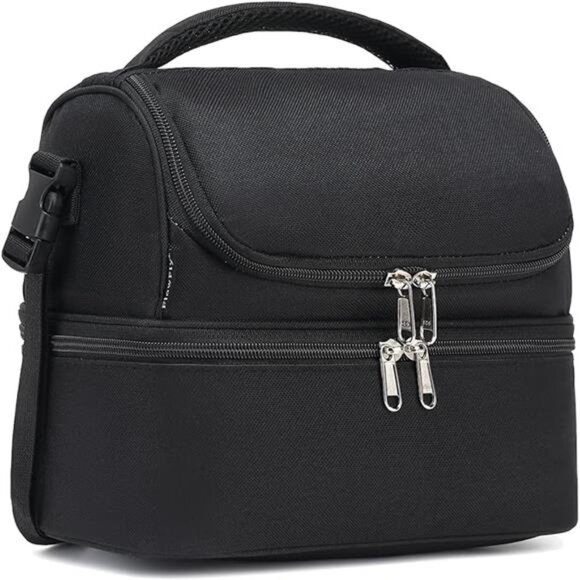 Double Decker Cooler Insulated Lunch Bag Large Tote for Boys, Girls, Men, Women - Picture 8 of 8